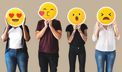 emoji faces on people