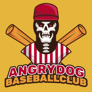 baseball player with a skull face Mascot